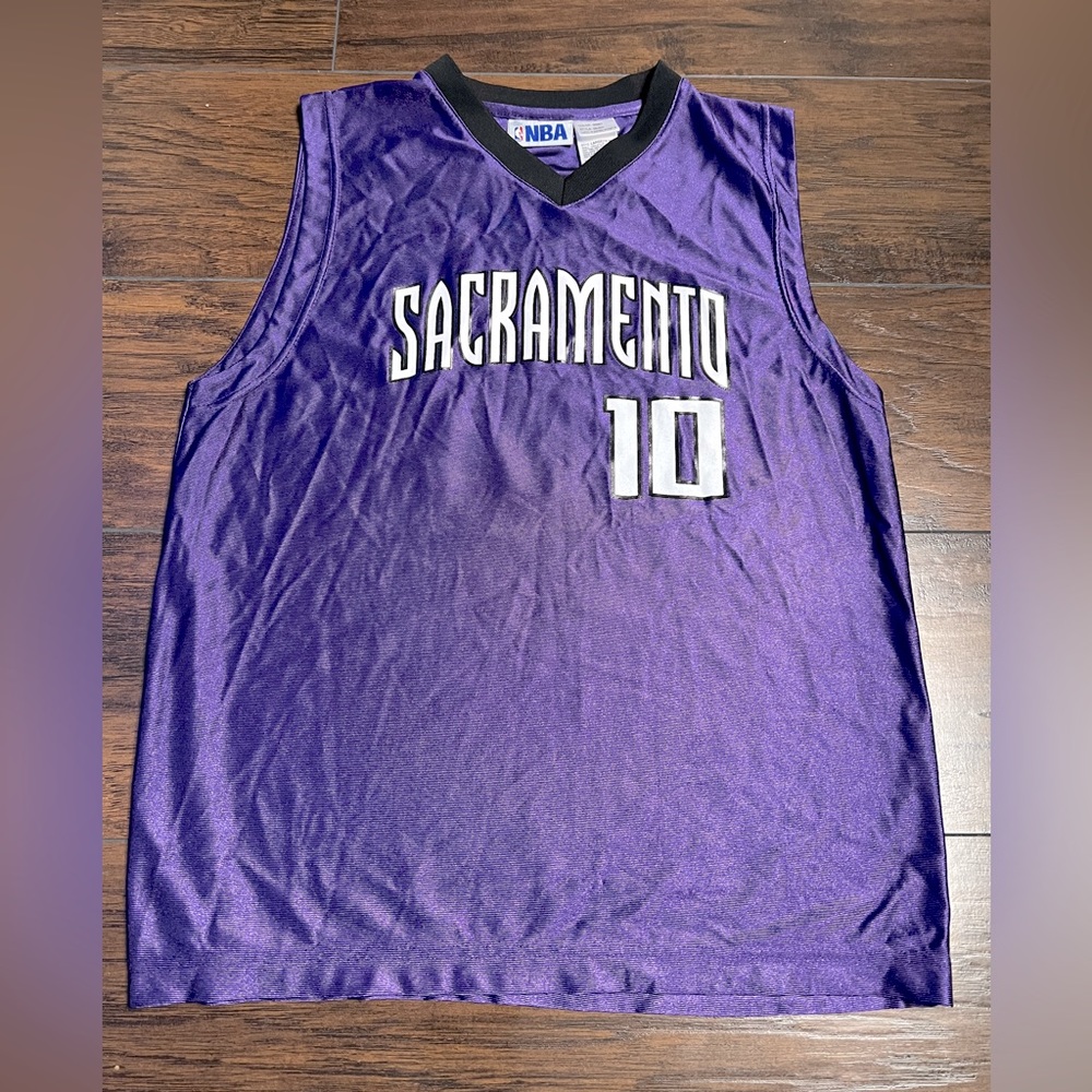 Vintage Sacramento Kings Mike Bibby Jersey Boys Large Size 14-16